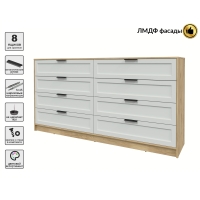 Kомод Тренд КТ-К197 (Дуб золотой ЛДСП/ Грэй ЛМДФ) Ш1965 В1020 Г451